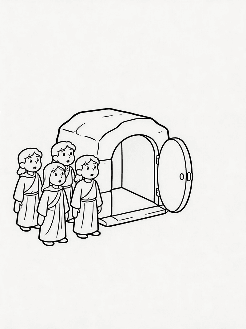 The disciples finding the empty tomb