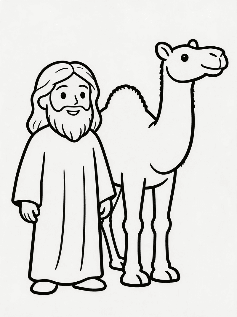 Jesus with a camel