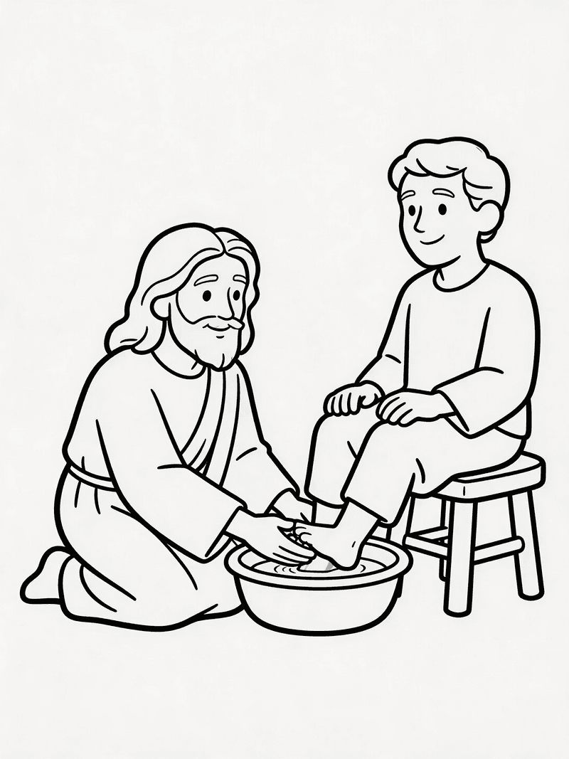 Jesus washing the disciples feet