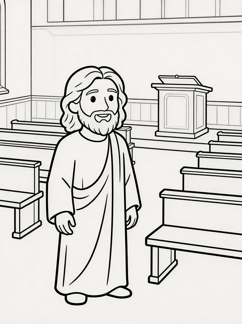 Jesus visiting the synagogue
